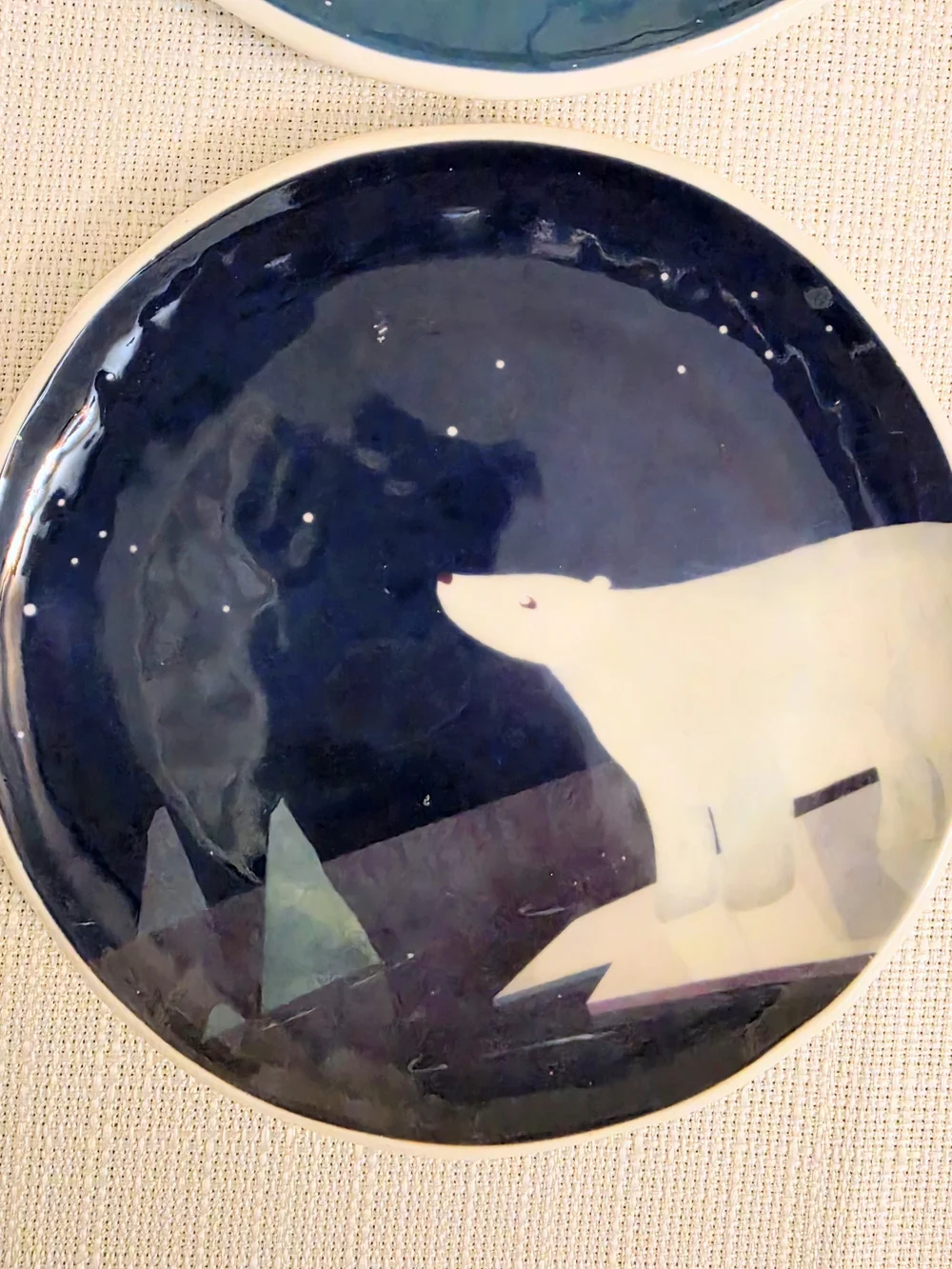 Winter Appetizer Plates Wall Decor Fox Penguin Bear Reindeer Cocktail